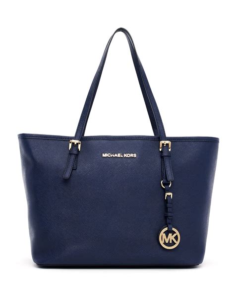 michael kors saffiano jet set tote small